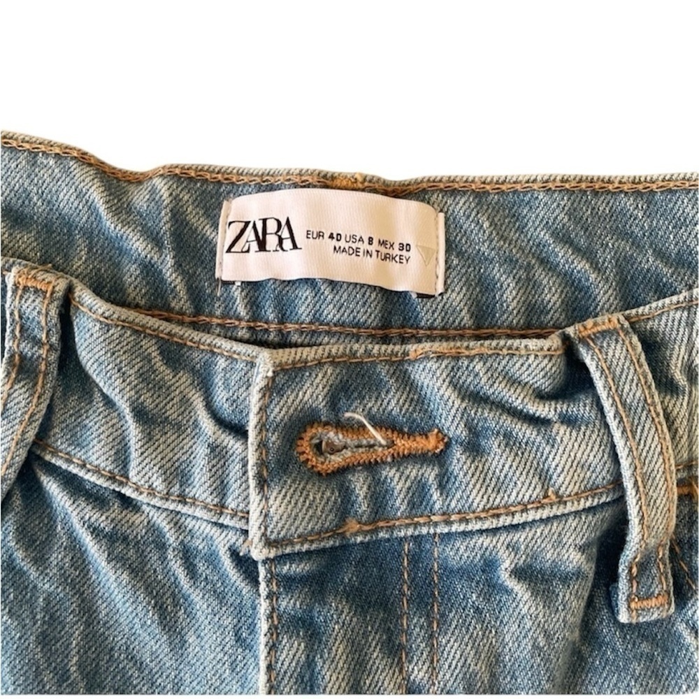 New ZARA NWOT High Rise TRF Barrel Jeans - Picture 4 of 8